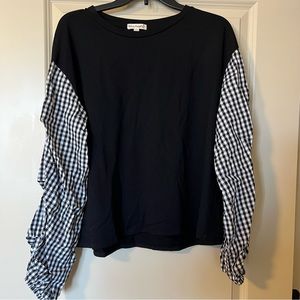Black checkered long sleeve